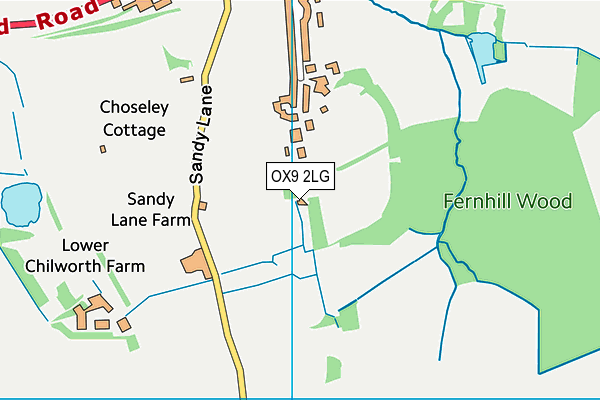 OX9 2LG map - OS VectorMap District (Ordnance Survey)