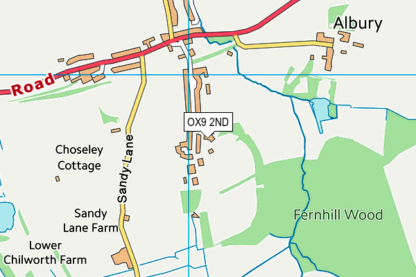 OX9 2ND map - OS VectorMap District (Ordnance Survey)