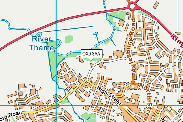 OX9 3AA map - OS VectorMap District (Ordnance Survey)