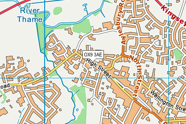 OX9 3AE map - OS VectorMap District (Ordnance Survey)