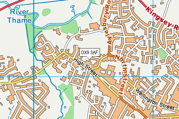 OX9 3AF map - OS VectorMap District (Ordnance Survey)