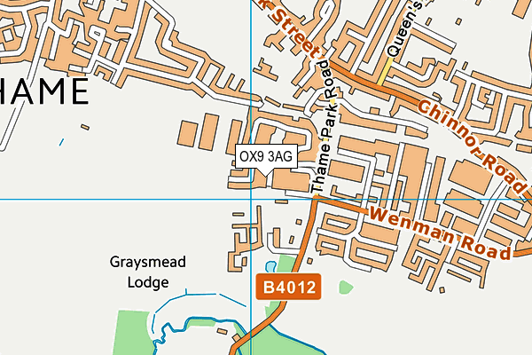 OX9 3AG map - OS VectorMap District (Ordnance Survey)