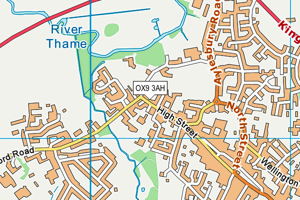 OX9 3AH map - OS VectorMap District (Ordnance Survey)