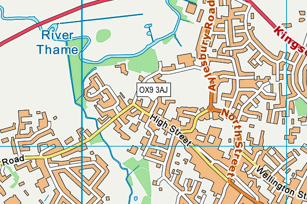 OX9 3AJ map - OS VectorMap District (Ordnance Survey)