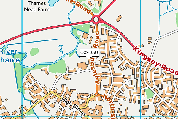 OX9 3AU map - OS VectorMap District (Ordnance Survey)