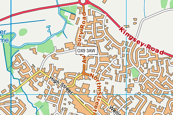 OX9 3AW map - OS VectorMap District (Ordnance Survey)