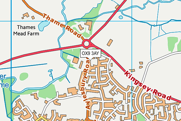 OX9 3AY map - OS VectorMap District (Ordnance Survey)