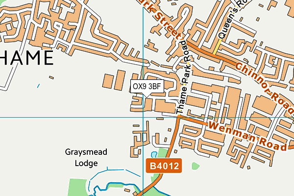 OX9 3BF map - OS VectorMap District (Ordnance Survey)