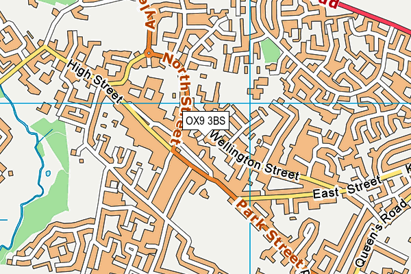 OX9 3BS map - OS VectorMap District (Ordnance Survey)