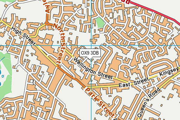 OX9 3DB map - OS VectorMap District (Ordnance Survey)