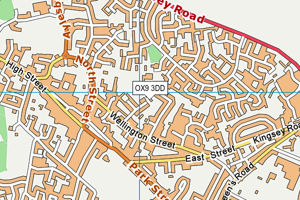 OX9 3DD map - OS VectorMap District (Ordnance Survey)