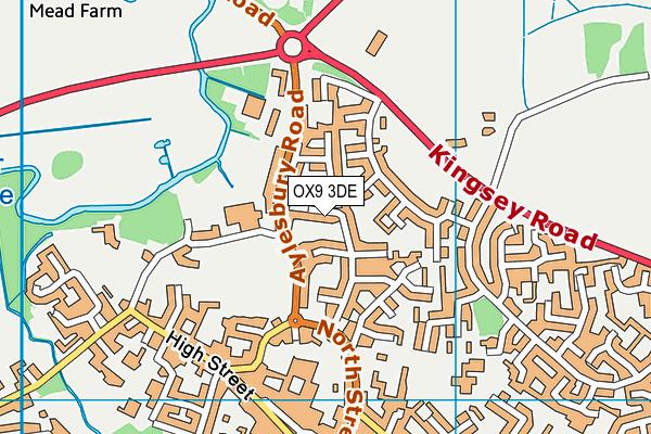 OX9 3DE map - OS VectorMap District (Ordnance Survey)