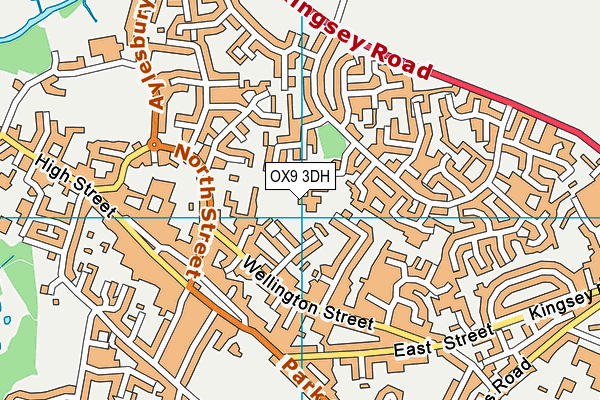 OX9 3DH map - OS VectorMap District (Ordnance Survey)