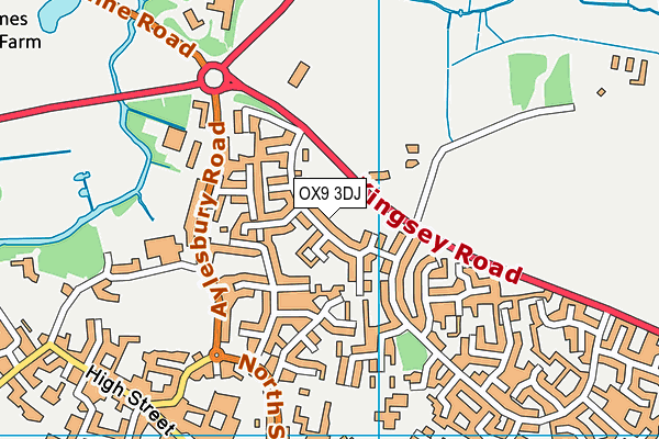 OX9 3DJ map - OS VectorMap District (Ordnance Survey)
