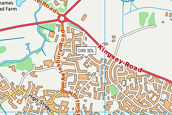 OX9 3DL map - OS VectorMap District (Ordnance Survey)