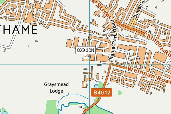 OX9 3DN map - OS VectorMap District (Ordnance Survey)