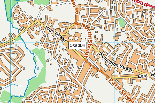 OX9 3DR map - OS VectorMap District (Ordnance Survey)