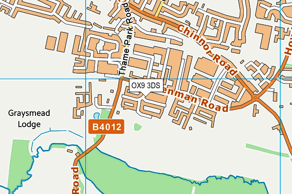 OX9 3DS map - OS VectorMap District (Ordnance Survey)