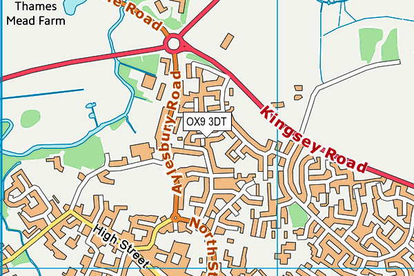 OX9 3DT map - OS VectorMap District (Ordnance Survey)