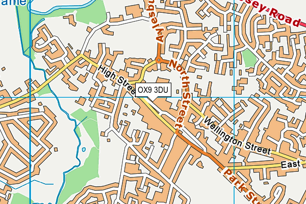 OX9 3DU map - OS VectorMap District (Ordnance Survey)