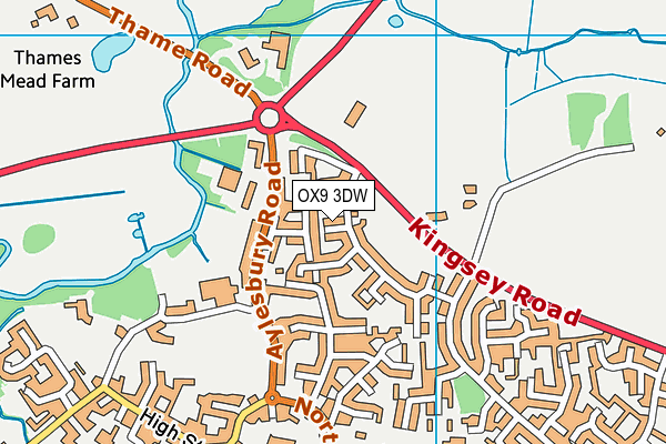 OX9 3DW map - OS VectorMap District (Ordnance Survey)