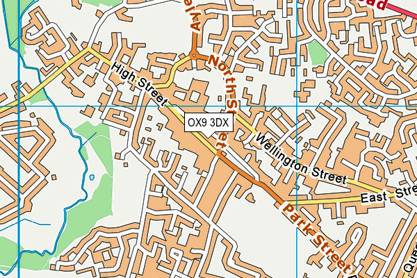 OX9 3DX map - OS VectorMap District (Ordnance Survey)