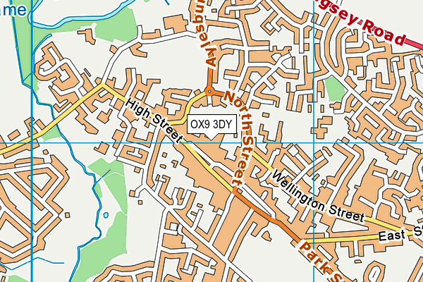 OX9 3DY map - OS VectorMap District (Ordnance Survey)