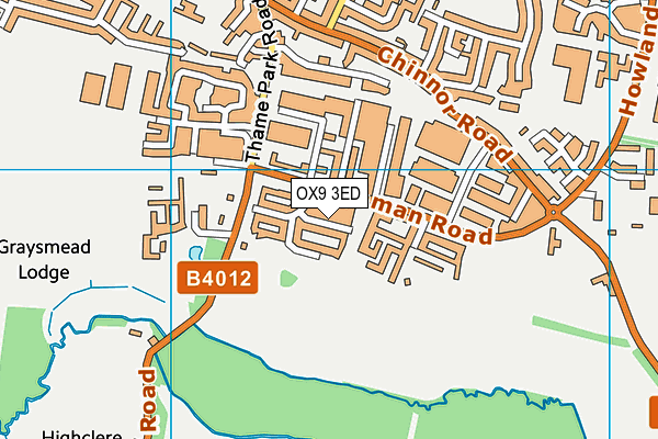 OX9 3ED map - OS VectorMap District (Ordnance Survey)