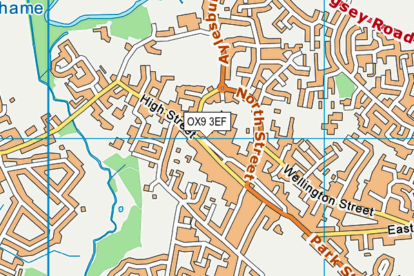 OX9 3EF map - OS VectorMap District (Ordnance Survey)