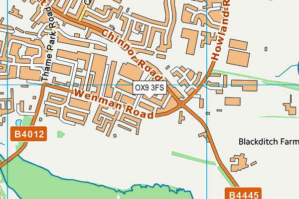 OX9 3FS map - OS VectorMap District (Ordnance Survey)