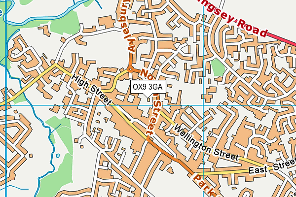 OX9 3GA map - OS VectorMap District (Ordnance Survey)