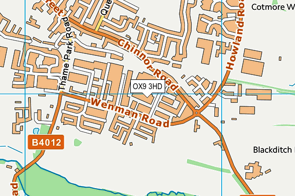 OX9 3HD map - OS VectorMap District (Ordnance Survey)