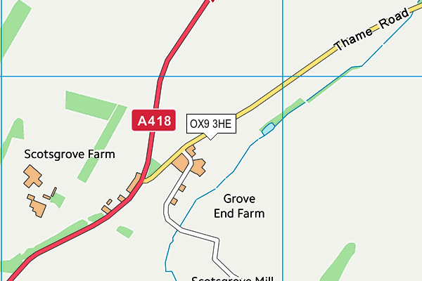 OX9 3HE map - OS VectorMap District (Ordnance Survey)