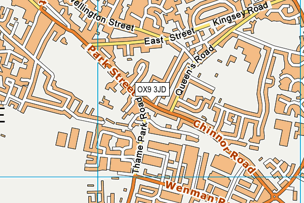 OX9 3JD map - OS VectorMap District (Ordnance Survey)