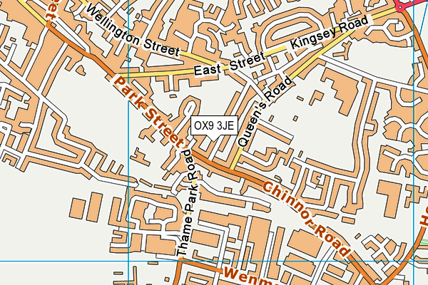 OX9 3JE map - OS VectorMap District (Ordnance Survey)