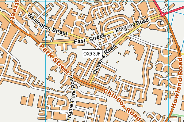 OX9 3JF map - OS VectorMap District (Ordnance Survey)