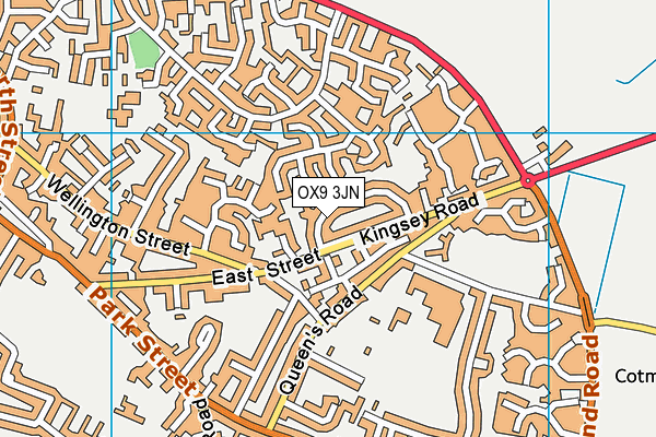 OX9 3JN map - OS VectorMap District (Ordnance Survey)