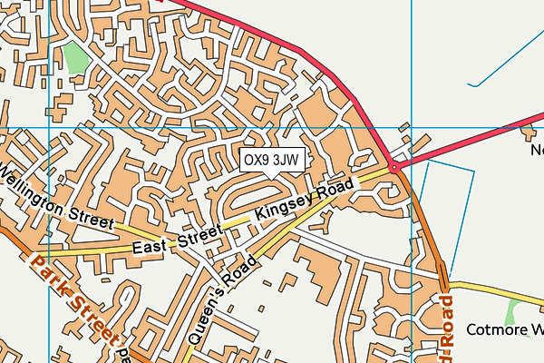 OX9 3JW map - OS VectorMap District (Ordnance Survey)