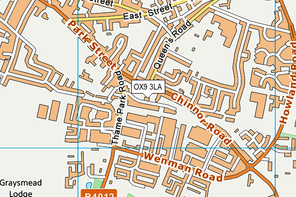 OX9 3LA map - OS VectorMap District (Ordnance Survey)