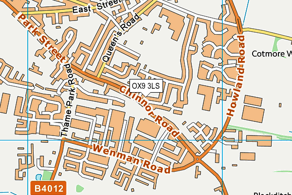 OX9 3LS map - OS VectorMap District (Ordnance Survey)