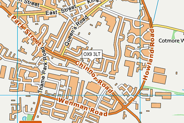 OX9 3LT map - OS VectorMap District (Ordnance Survey)