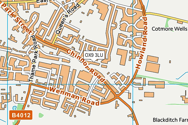 OX9 3LU map - OS VectorMap District (Ordnance Survey)