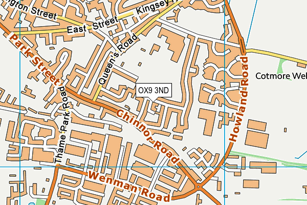 OX9 3ND map - OS VectorMap District (Ordnance Survey)