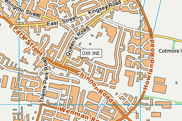 OX9 3NE map - OS VectorMap District (Ordnance Survey)