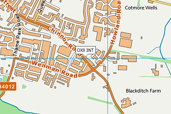 OX9 3NT map - OS VectorMap District (Ordnance Survey)