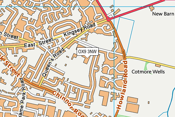 Lord Williams's School (Lower School) map (OX9 3NW) - OS VectorMap District (Ordnance Survey)