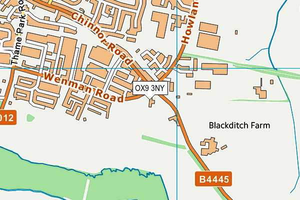 OX9 3NY map - OS VectorMap District (Ordnance Survey)
