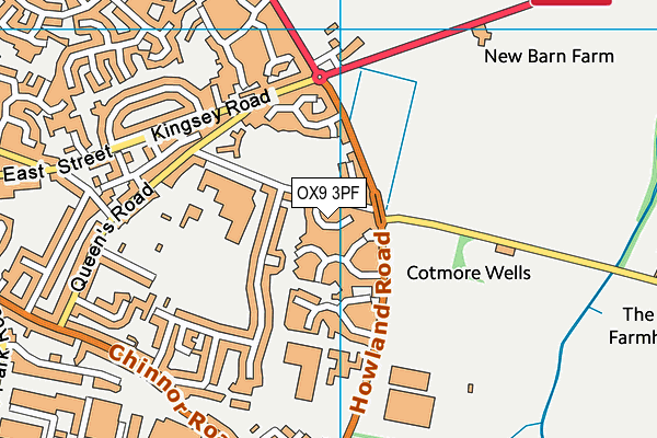 OX9 3PF map - OS VectorMap District (Ordnance Survey)