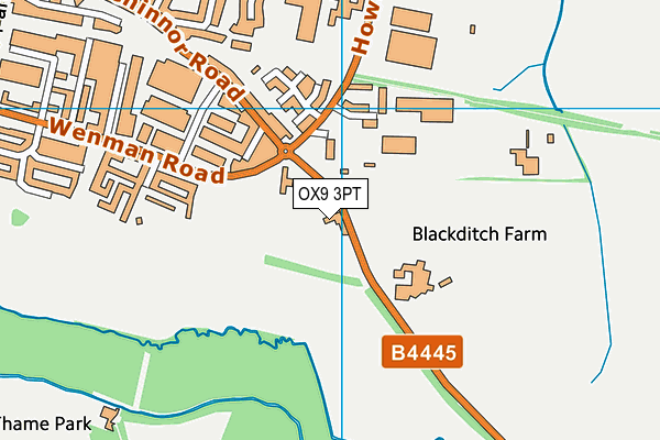 OX9 3PT map - OS VectorMap District (Ordnance Survey)