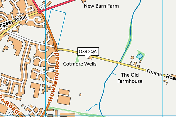 OX9 3QA map - OS VectorMap District (Ordnance Survey)